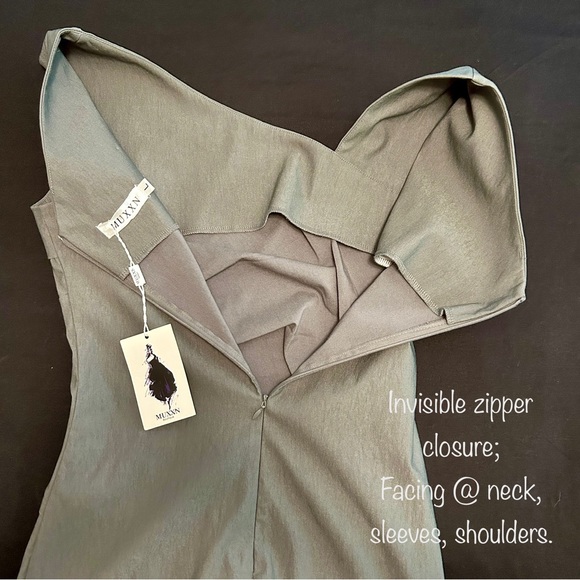 NWT Bodycon Sleeveless Sheath Dress. MUXXN. Grey/Sz. L. - Picture 8 of 13